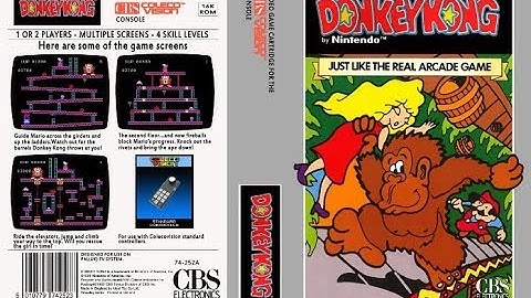 Donkey Kong (Colecovision) Skill Level 1 Playthrough (2 Loops)