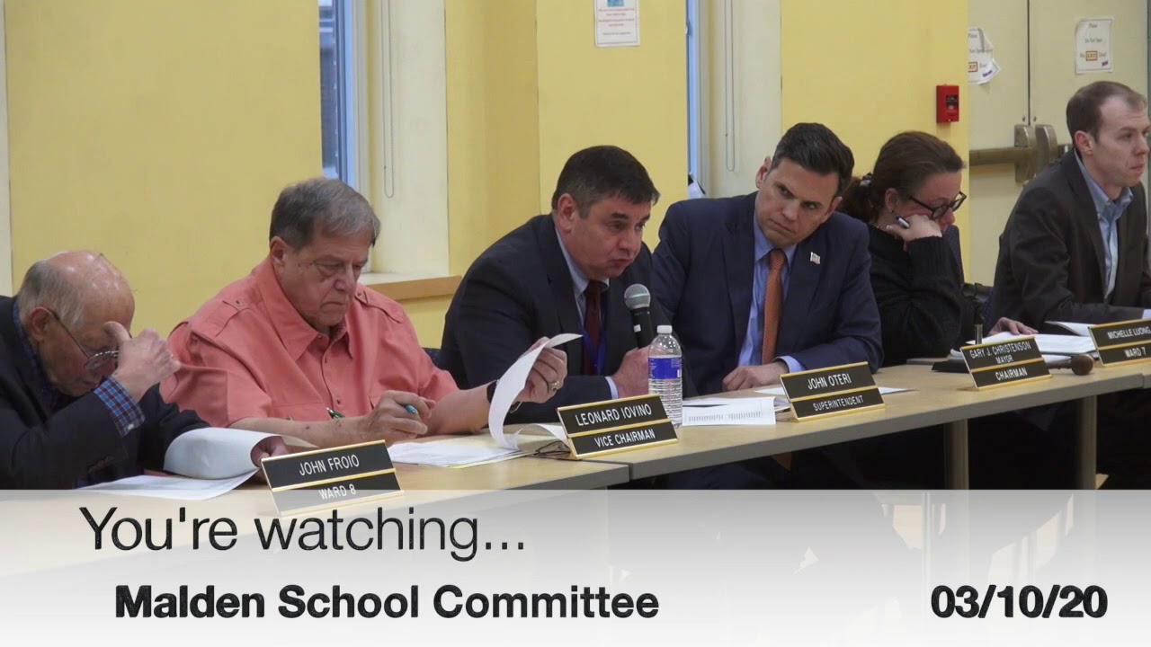 Malden School Committee (3/10/20) YouTube