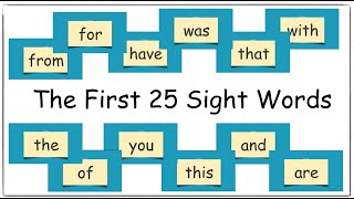 First 25 High Frequency Words | First 25 Sight Words for Alex | Dyslexia Friendly