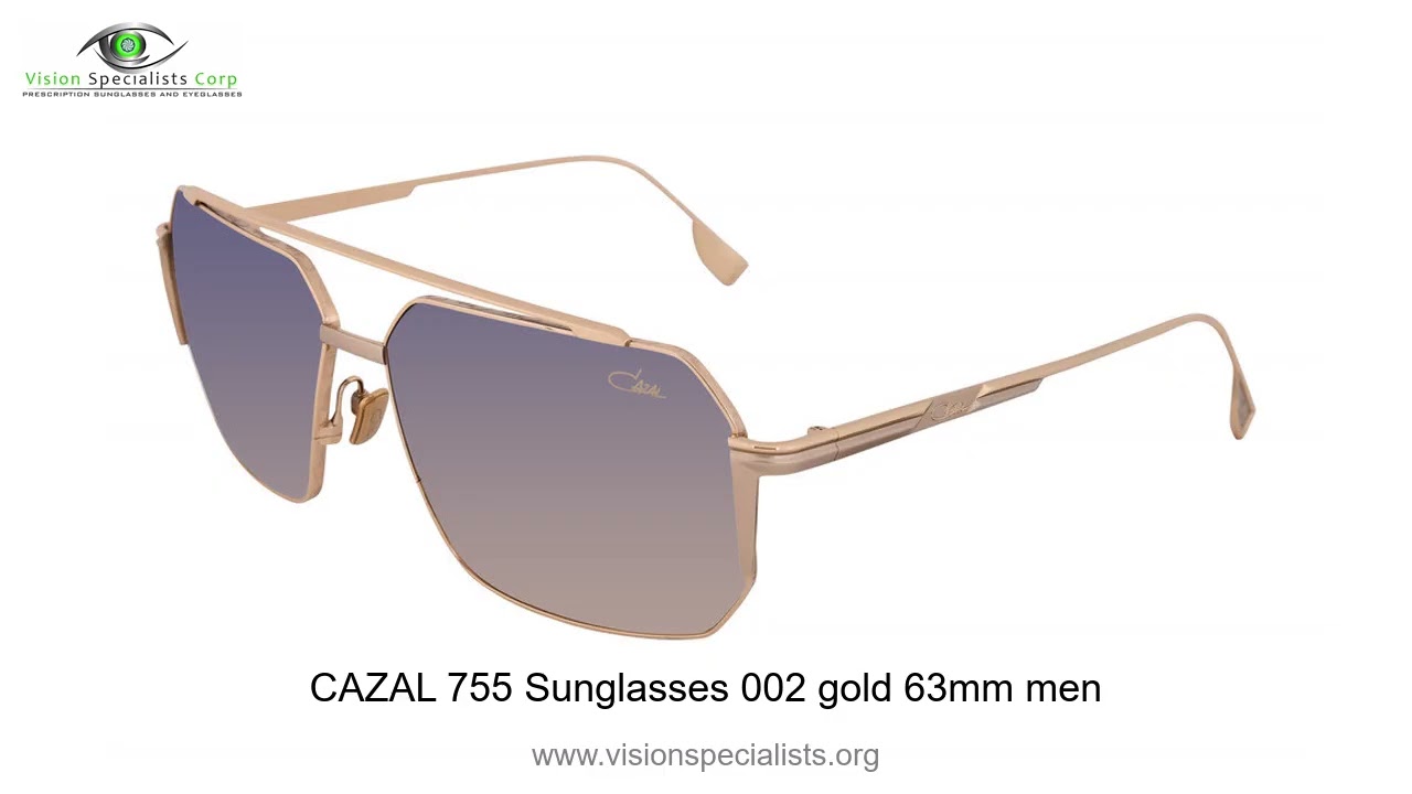CAZAL 755 Sunglasses 002 gold 63mm men - YouTube