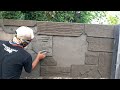 Cara membuat relief dinding motif kotak