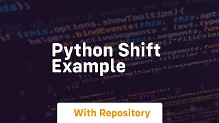 python shift example