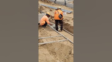 Technical cast lean concrete of  fence beam concrete