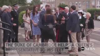 Prince William Rushes to Aid Fallen Dignitary