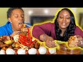 SEAFOODBOIL (PATATO VOLCANO CHALLENGE) WTH MOM 😳Mukbang| StephAndTasha Kc connecion