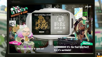 Splatoon 2 - Splatfest announcement - Chaos Vs Order (Splatocalypse)