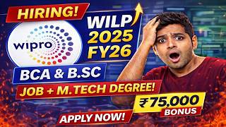 Wipro WILP 2025 FY26 🔥 Job + M.Tech | BCA & BSc Hiring | Salary & Process #wiprowilp