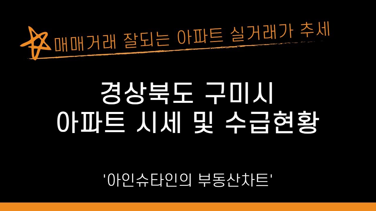 경상북도 구미시 아파트 시세 및 수급 현황