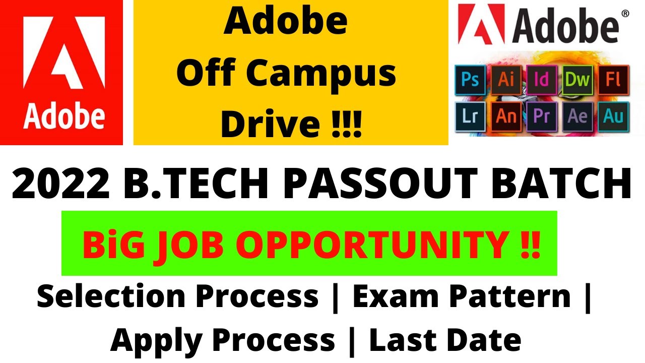 Adobe Off Campus Drive Job for 2022 Pass Out Batch || Adobe Emerge 2021 ...