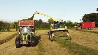 Silage 2023~8 tractors 8 trailers 1 Krone Big X 1100~Basil Stephenson