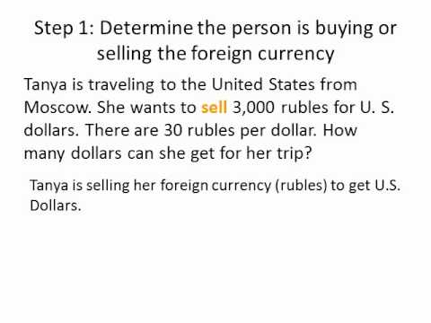 Selling Foreign Currency