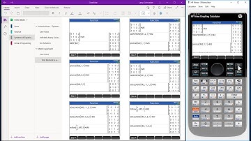 HP Prime Onenote Linear System Zero in First Element of Augmented Matrix