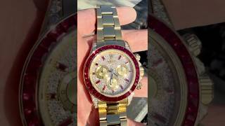 Rolex Cosmograph Daytona 126598TRU off-catalog red ruby pave dial
