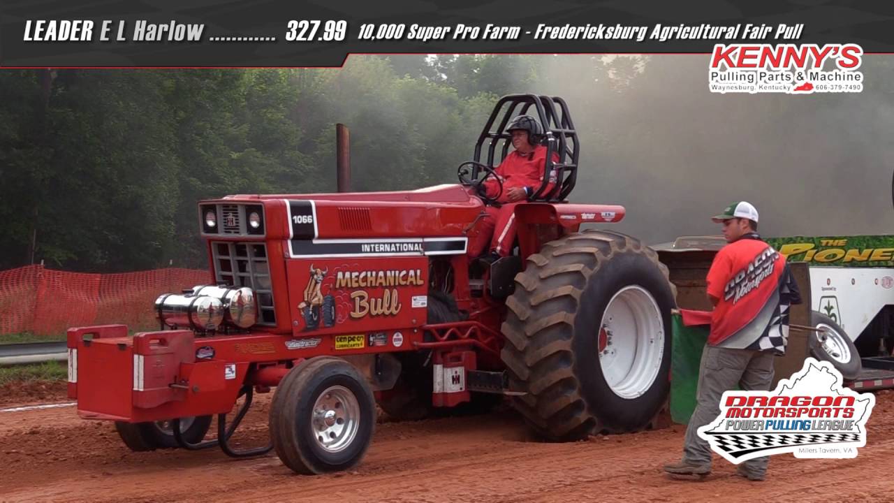 10000 Super Pro Farm Tractors Pulling at Fredericksburg July 30 2016