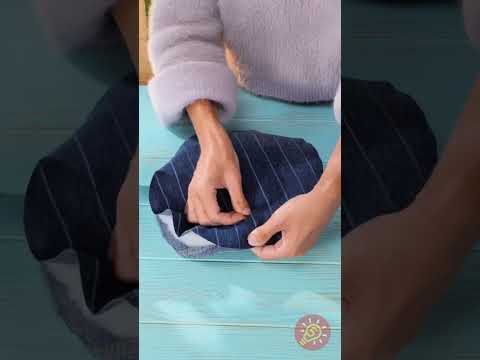 سرير لطيف مصنوع من الجينز المعاد تدويره وفراء القطط 