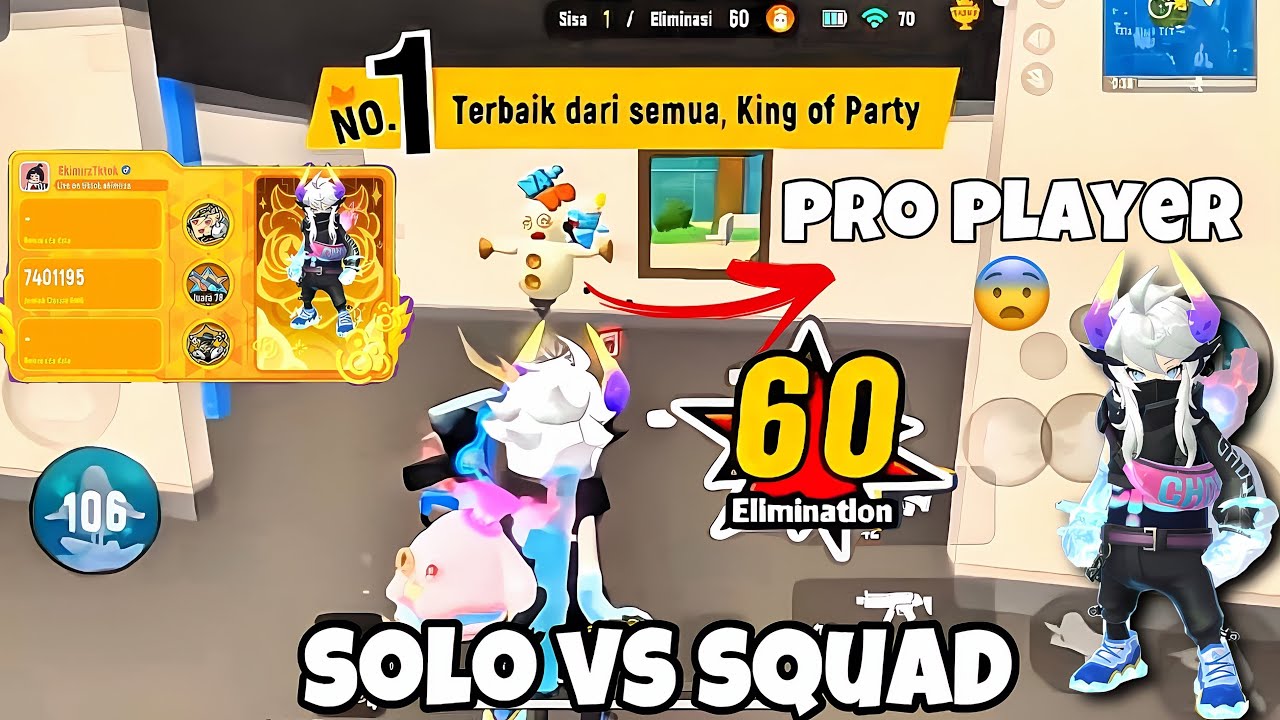 60 KILL!! 😳SET MYTHIC GHOST 🔥 SOLO VS SQUAD SAUSAGE MAN ( EkimirzYtube )