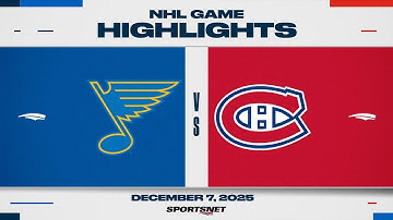 NHL Highlights | Blues vs. Canadiens - December 7, 2025