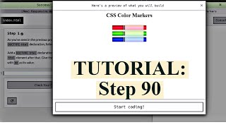 freeCodeCamp | Learn CSS color markers: step 90