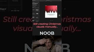 NOOB vs PRO Christmas design 🎄 #christmas #design #templates