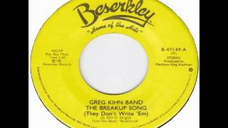 Greg Kihn Band - The Breakup Song (1981) chords