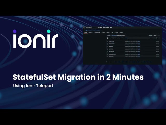 Migrating a Kubernetes Application and Data using Ionir Teleport