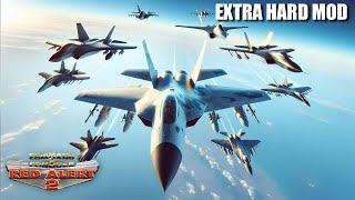 Red Alert 2 | Extra Hard Mod | Fleet of Harriers vs Brutal Ai