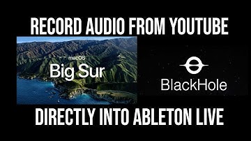 Record Audio from Youtube for MacOS w/ Blackhole (m1 compatible)