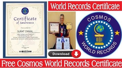 World Record Certificate I Cosmos World Records Certificate I Guiness Certificate@DigitalClassroomOfficial