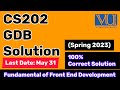 CS202 GDB Solution Spring 2023 | Fundamental of Front End Development | correct solution #cs202gdb