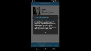 einfachCallback App Registrierung & Rufaufbau