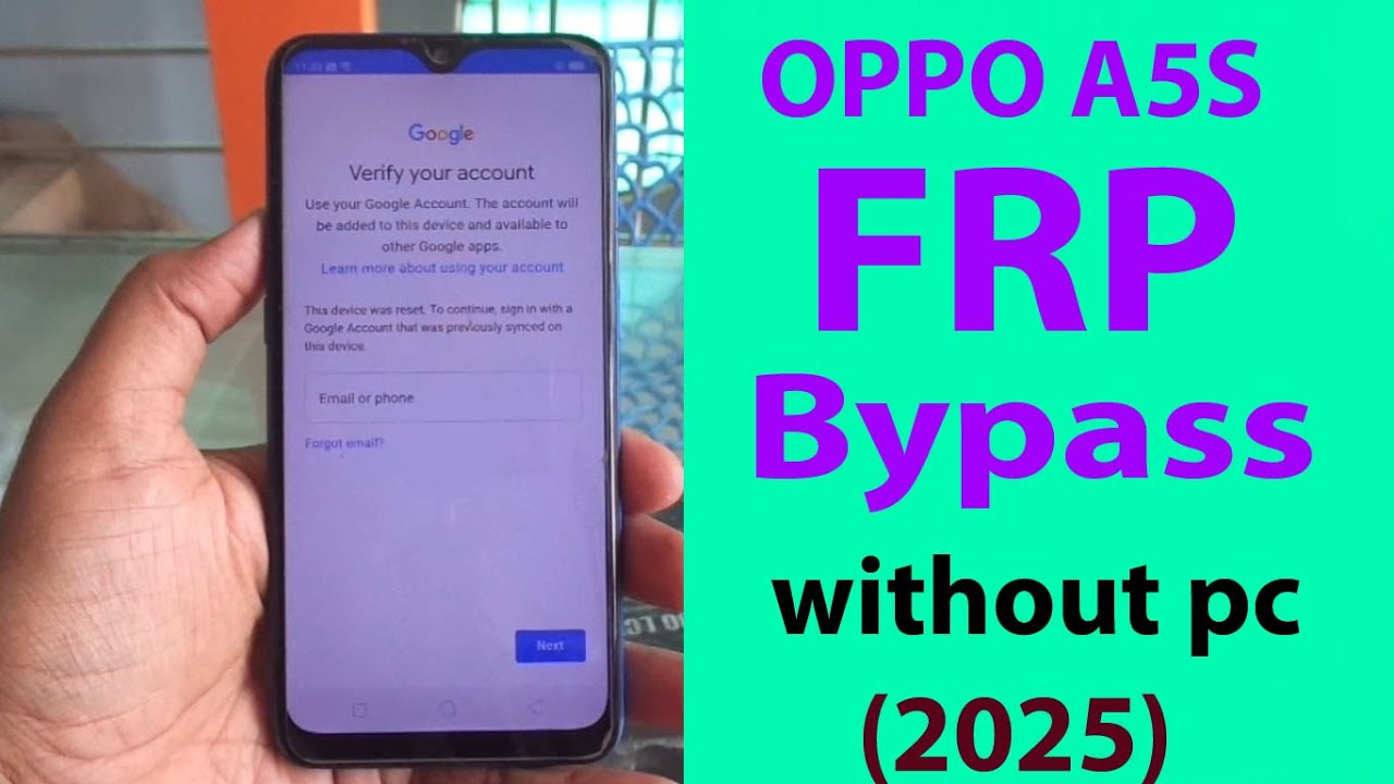 OPPO A5S frp bypass without pc 2025.
