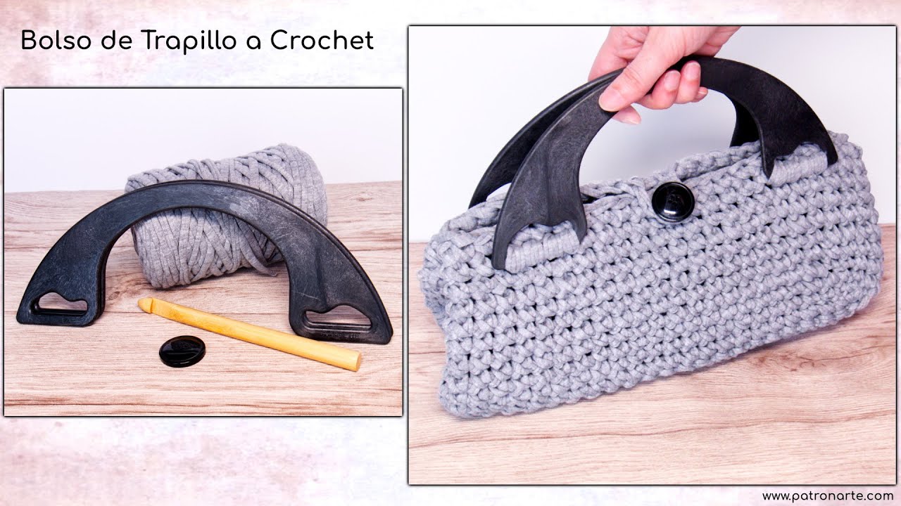 Cómo Tejer Bolso de Trapillo Crochet - Ganchillo Paso a Paso y Sorteo! - YouTube