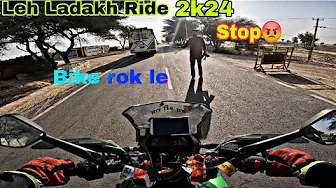 Rok le bike bhai ! bike rukvaya sare rider aage nikal gaye😡 Leh Ladakh ride 2024  Ep.-04  @AB Films