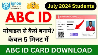 How to Create APAAR / ABC ID on Mobile | IGNOU APAAR ID Create 2026 | How to Create APAAR ID Car...
