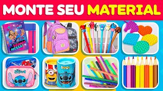 🎒📚 MONTE SEU MATERIAL ESCOLAR ✏️ Jogo das Escolhas: Edição vida de luxo