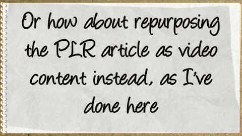 Article Marketing | 5 Great Ways To Use PLR articles