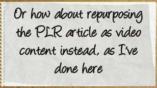 Details Article Marketing | 5 Great Ways To Use PLR articles News