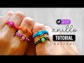 Anillo Facil ⭐️ Como hacer anillo de hilo con cuenta | diy tutorial paso a paso ● macrame ring 316