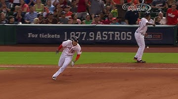TEX@HOU: Two Astros score on a single, throwing error