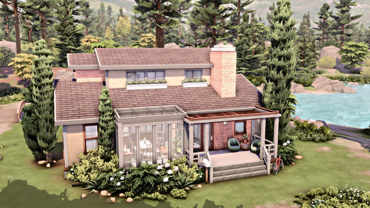 COPPERDALE MIDCENTURY MODERN FAMILY HOUSE 🎡 The Sims 4 Speed Build