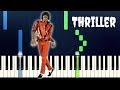 Michael Jackson THRILLER Easy Medium Piano Tutorial 