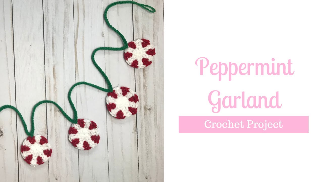 Crochet Peppermint Garland | How to Crochet a Peppermint Garland | Christmas Crochet