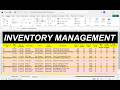 how to create inventory management system in excel