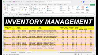 how to create inventory management system in excel