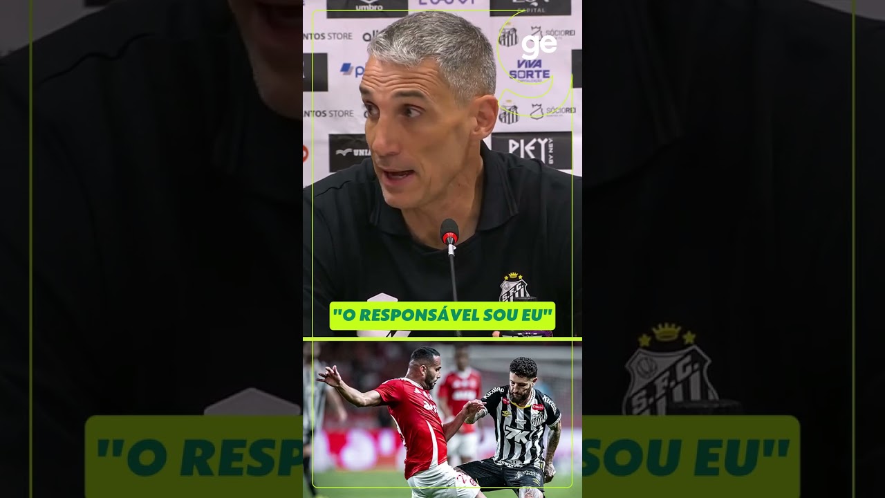 VOJVODA ASSUME RESPONSABILIDADE POR MÁ ATUAÇÃO DO SANTOS | #shorts | ge.globo
