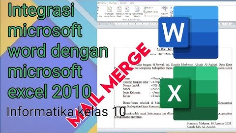 Mail Merge || Integrasi microsoft word dengan microsoft excel 2010