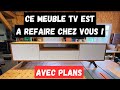 Fabriquer un meuble tv simple et lgant suspendu ou sur pieds