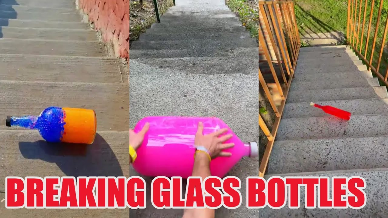 Breaking Glass Bottles and Balloon Drops 🔥 Crushing Crunchy & Soft Things #asmr #satisfying