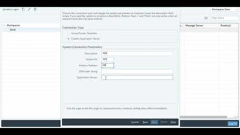 Adding a new System in SAP GUI