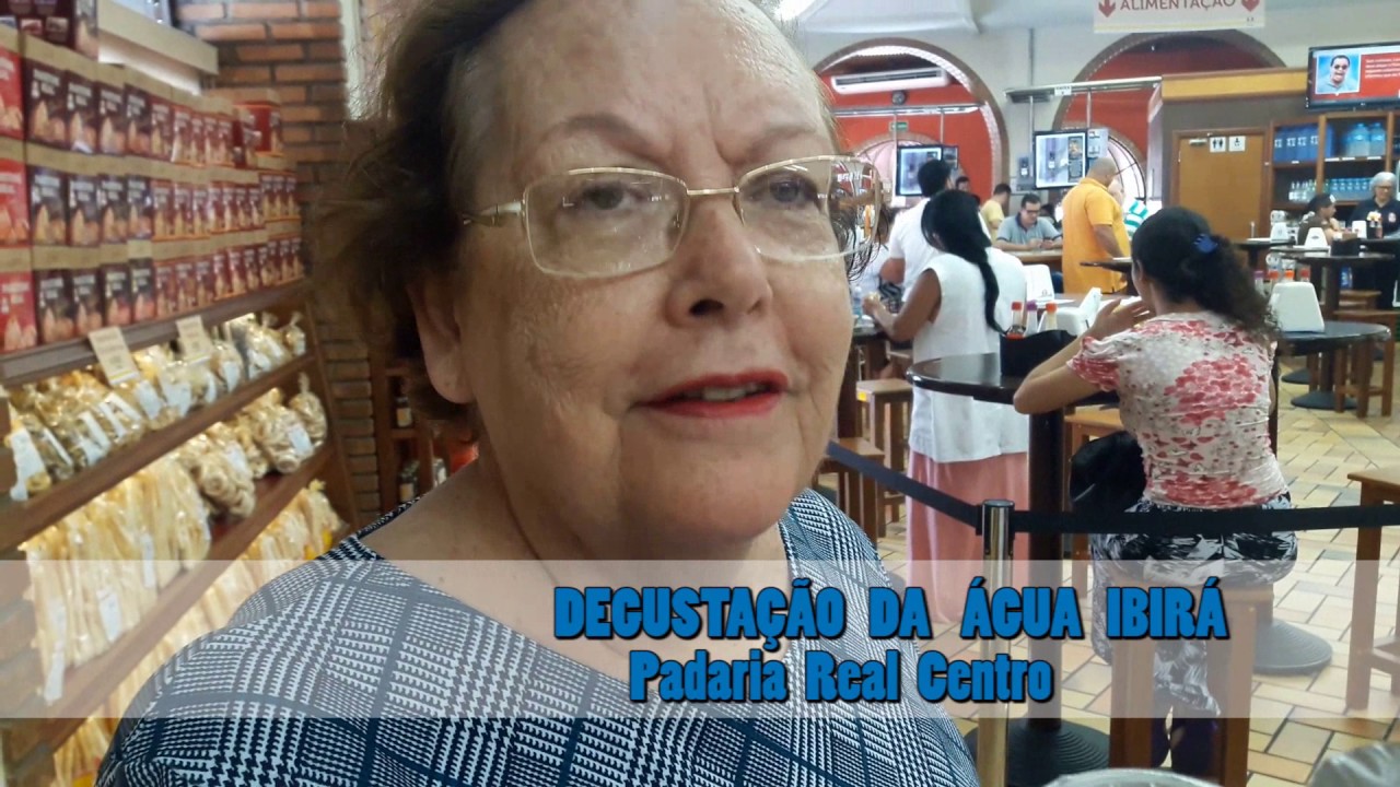 DEGUSTAÇÃO DA ÁGUA IBIRA PADARIA REAL CENTRO SOROCABA REPÓRTER IBIRÁ JARBAS DUARTE